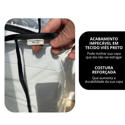 Imagem de Capa Protetora para Máquina de Lavar Roupa 8 a 15kg Brastemp Consul Electrolux  PVC Transparente com Abertura Superior e Elástico Traseiro