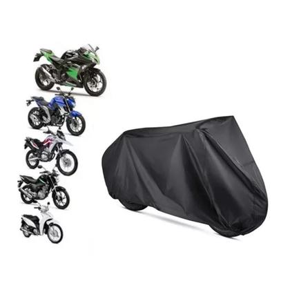 Imagem de Capa Protetora Para Moto Material Sintético Impermeável Proteção Sol Chuva Poeira Sujeira