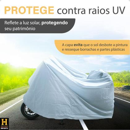Imagem de  Capa Protetora Para Motos Impermeável Térmica Contra Sol E Chuva Linha Premium
