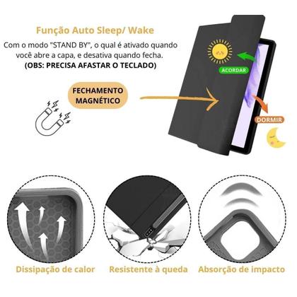 Imagem de Capa Protetora Portátil Com Teclado Para Galaxy S7 Plus 2020