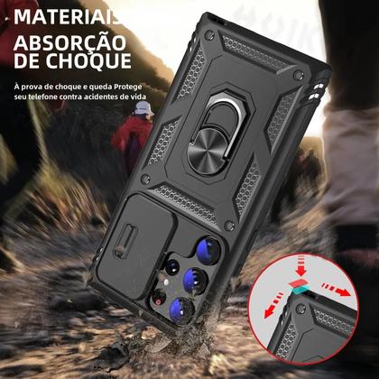 Imagem de Capa Protetora Robusta com Lente Deslizante para Samsung Galaxy S24/S23/S22/A15/A54/A53/A55