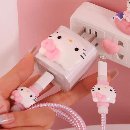 Imagem de Capa Protetora Sanrio Hello Kitty para Carregador MagSafe de 20W - Acessórios Fofos