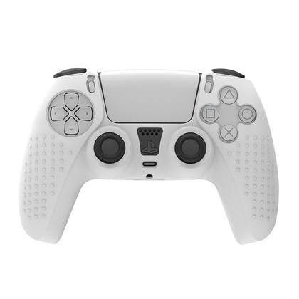 Imagem de Capa Protetora Silicone + 2 Grips Para Controle Compatível Com Playstation 5 Branca