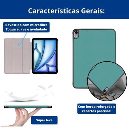 Imagem de Capa protetora slim em couro para iPad Air 10.9" 2022 5ª Gen