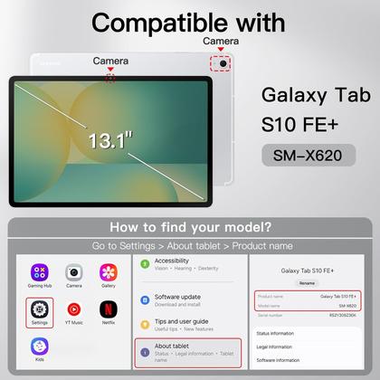Imagem de Capa Protetora Smart Compatível com Samsung Galaxy Tab S10 FE Plus 13.1 Encaixe Perfeito Auto Despertar Ref 10072602280