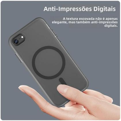 Imagem de Capa Protetora Soft SE3 Magsafe Para iPhone 7 8 10 Compatível Com Carregamento Sem Fio Transparente