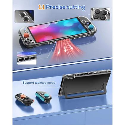 Imagem de Capa Protetora Transparente De PC TPU Para Nintendo Switch 2 Joycon Anti-Risco Com Divisão Em Duas