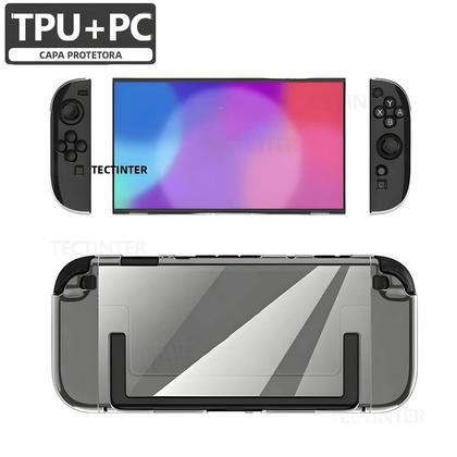 Imagem de Capa Protetora Transparente De PC TPU Para Nintendo Switch 2 Joycon Anti-Risco Com Divisão Em Duas