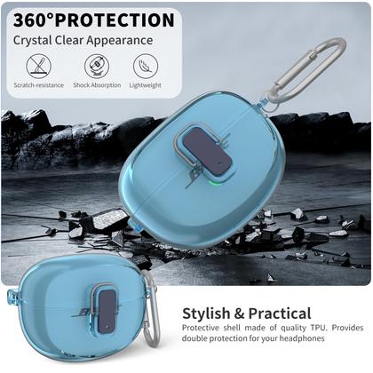 Imagem de Capa protetora TUDIOW Clear TPU à prova de choque para fones de ouvido Bose Ultra Open