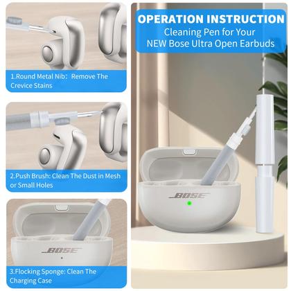 Imagem de Capa protetora TUDIOW Clear TPU à prova de choque para fones de ouvido Bose Ultra Open