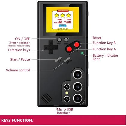 Imagem de Capa Retrô Game Boy para Samsung Galaxy S21, S22, S23, S24, Ultra e Note 10/20