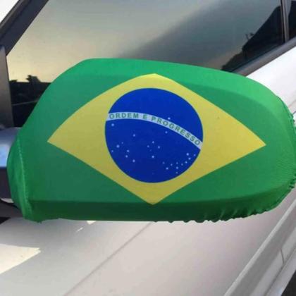 Imagem de Capa Retrovisor Bandeira Brasil Pano Patria Copa Torcida Top