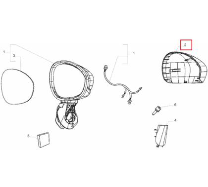 Imagem de Capa Retrovisor Direito Primer Fiat 500 2010 A 2020 Amak68103790aa