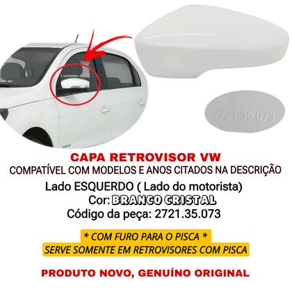 Imagem de Capa Retrovisor Spacefox 2011 2012 2013 2014 2015 2016 2017 2018 2019 Branco Cristal Esquerdo Original