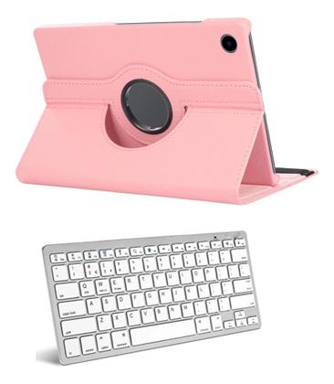 Imagem de Capa Rosa Com Teclado P Tablet Samsung Galaxy A7 Lite 8.7