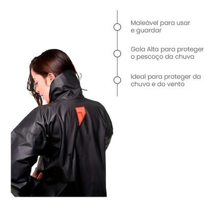 Imagem de Capa Roupa Chuva Conjunto Feminino + Capa Para Cobrir Moto