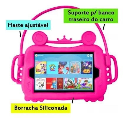 Imagem de Capa Silicone Infantil Para Tablet Lenovo Tab M9 Mtk Com Suporte Veicular