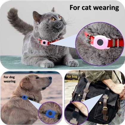 Imagem de Capa silicone p/ SmartTag Galaxy - suporte seguro p/ rastreador em coleiras cães e gatos. (Azul)