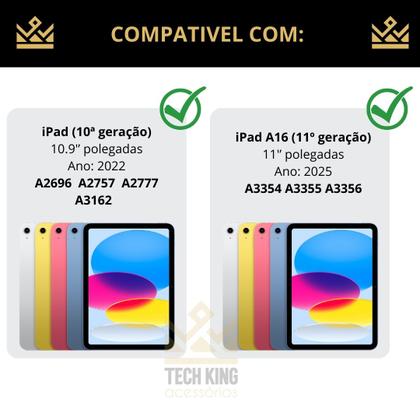 Imagem de Capa silicone para iPad 11 A16 2025 + pelicula e caneta