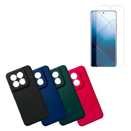 Imagem de Capa Silicone + Pel. De Hidrogel Compatível Xiaomi 14 Pro