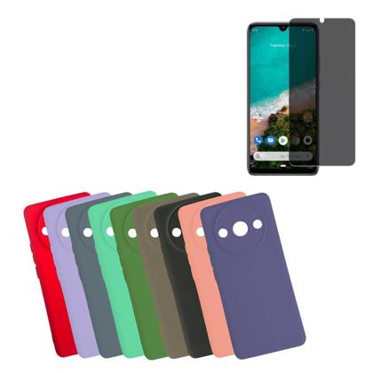 Imagem de Capa Silicone + Película Privativa Compatível Para Redmi A3