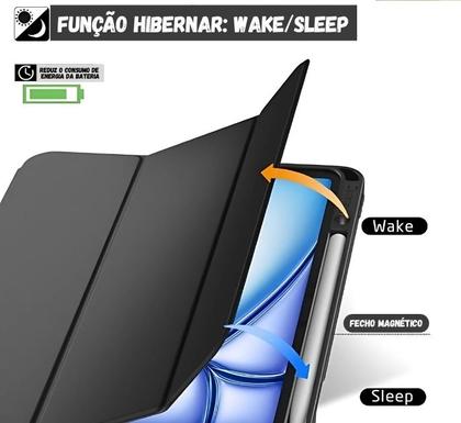 Imagem de Capa Smart Case para Ipad 11 A16 Preta Encaixe Caneta A3354 A3355