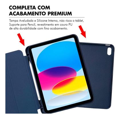 Imagem de Capa Smart para iPad A16 11ª Geração com Suporte para Caneta e Função Sleep/Wake