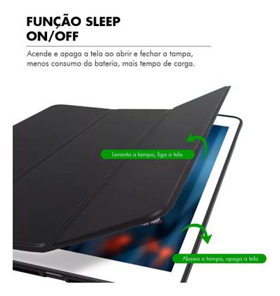 Imagem de Capa Smart para iPad A16 11ª Geração com Suporte para Caneta e Função Sleep/Wake