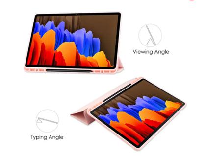 Imagem de Capa Smart Rosa + Teclado Bluetooth P/ Tablet Galaxy S8 Ultra 14.6 X900