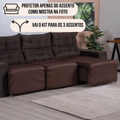 Imagem de Capa Sofá Retrátil Assento Dupla Face Impermeável 3 Lugares