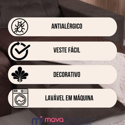 Imagem de Capa Sofá Retrátil Assento Dupla Face Impermeável 3 Lugares