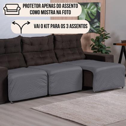 Imagem de Capa Sofá Retrátil Assento Dupla Face Impermeável 3 Lugares