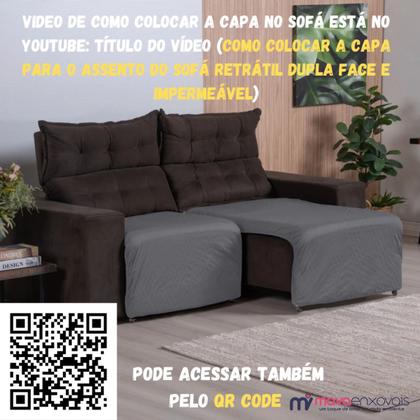 Imagem de Capa Sofá Retrátil Assento Dupla Face Impermeável 3 Lugares