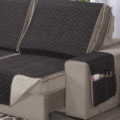 Imagem de Capa Sofá Retrátil Protetor 4 Lugares 2,40M Assento Dupla