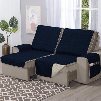 Imagem de Capa Sofá Retrátil Protetor 4 Lugares 2,40M Assento Dupla