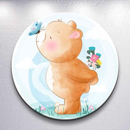 Imagem de Capa Sublimada p/ Painel Redondo Tema Ursinhos Diversificados Tamanhos Mini Grande Festa Infantil De