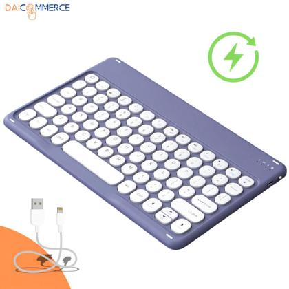 Imagem de Capa Suporte P/ Tablet Samsung Tab A7 Lite + Teclado e Mouse Bluetooth