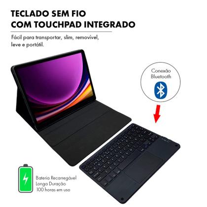 Imagem de Capa Tab S9 11 Polegadas Case com Teclado e Touchpad Magnético Anti Impacto Premium