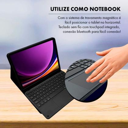 Imagem de Capa Tab S9 11 Polegadas Case com Teclado e Touchpad Magnético Anti Impacto Premium