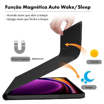 Imagem de Capa Tab S9 11 Polegadas Case com Teclado e Touchpad Magnético Anti Impacto Premium