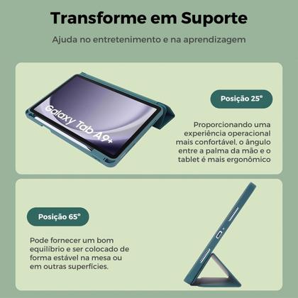 Imagem de Capa Tablet A9+ Plus 11 Polegadas Smart Fundo Opaco Porta Pencil Antiqueda + Pelicula