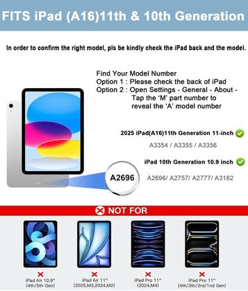 Imagem de Capa Teclado ABEIFAN para iPad 11ª / 10ª Geração, Teclado Folio Destacável Sem Fio com Retroiluminação de 7 Cores para iPad 11 polegadas A16 2025 / 10ª Geração 10,9 polegadas 2022 com Suporte para Apple Pencil, Rosa