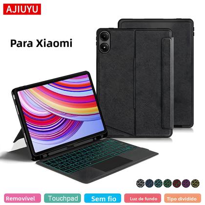 Imagem de Capa Teclado AJIUYU Magic Smart Cover Para Redmi Pad pro 12.1 Polegadas Com TouchPad E