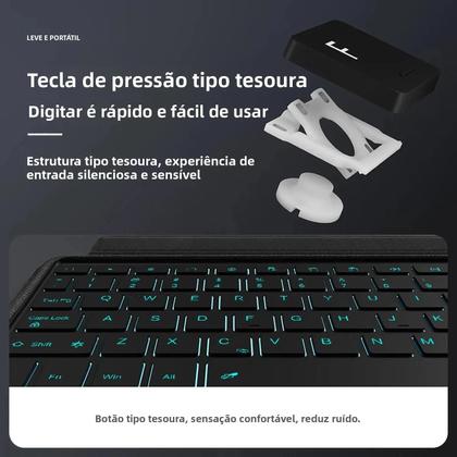 Imagem de Capa Teclado AJIUYU Magic Smart Cover Para Redmi Pad pro 12.1 Polegadas Com TouchPad E
