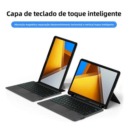 Imagem de Capa Teclado AJIUYU Magic Smart Cover Para Redmi Pad pro 12.1 Polegadas Com TouchPad E