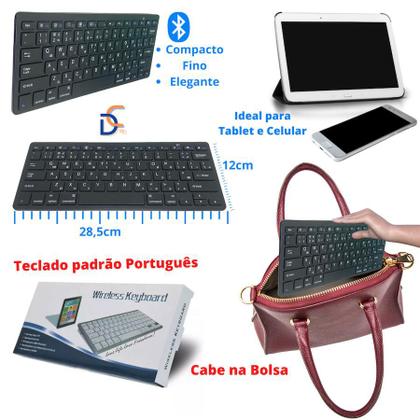 Imagem de Capa + Teclado Bluetooth compacto p/ Tablet Tab A8 Samsung Galaxy X200 X205