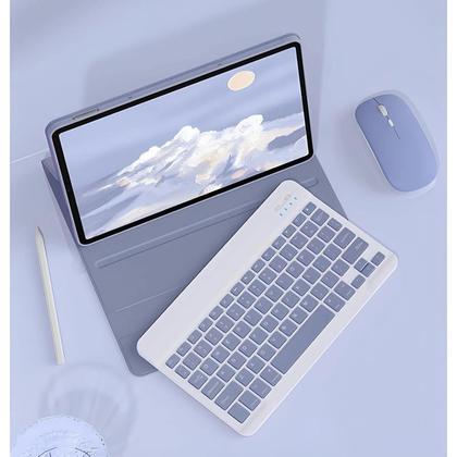 Imagem de Capa Teclado Destacável Sem Fio Bluetooth Retroiluminada Com Mouse Para Xiaomi Redmi Pad SE 2024 De