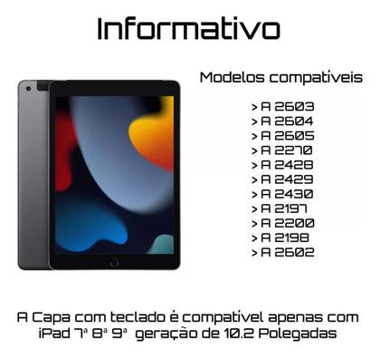 Imagem de Capa Teclado Ipad 7 8 9 10.2 Polegadas