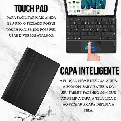 Imagem de Capa Teclado Magnético + Vidro Para Tab Samsung A9+ 11 X210