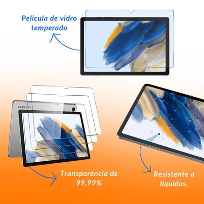 Imagem de Capa + Teclado + Mouse Bluetooth p/ Tablet Galaxy Tab A8 10.5 Polegadas